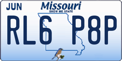 MO license plate RL6P8P