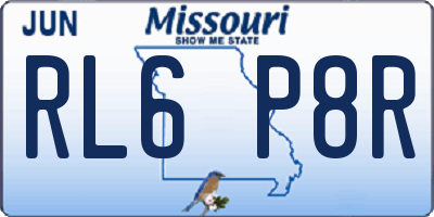 MO license plate RL6P8R