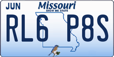 MO license plate RL6P8S