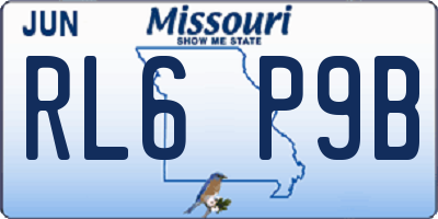 MO license plate RL6P9B