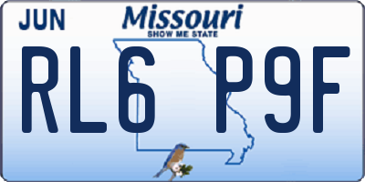MO license plate RL6P9F
