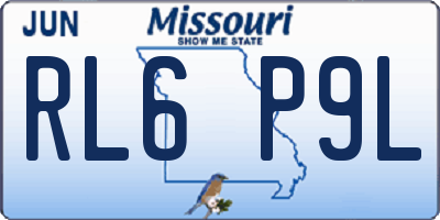 MO license plate RL6P9L