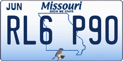 MO license plate RL6P9O