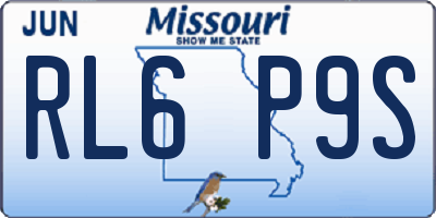 MO license plate RL6P9S
