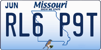 MO license plate RL6P9T