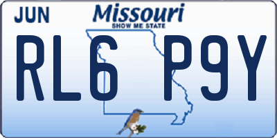 MO license plate RL6P9Y