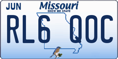 MO license plate RL6Q0C
