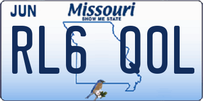 MO license plate RL6Q0L