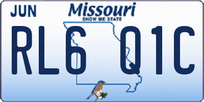 MO license plate RL6Q1C