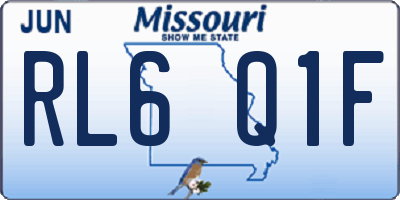 MO license plate RL6Q1F
