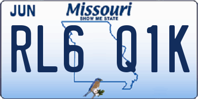 MO license plate RL6Q1K
