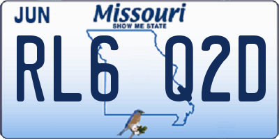 MO license plate RL6Q2D