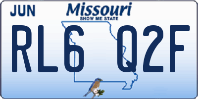 MO license plate RL6Q2F