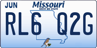 MO license plate RL6Q2G