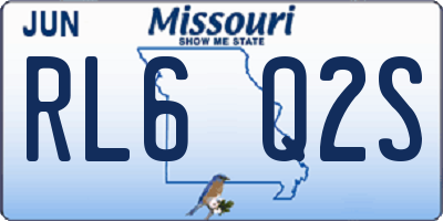 MO license plate RL6Q2S