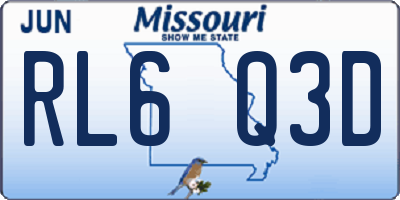 MO license plate RL6Q3D