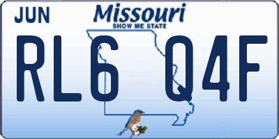 MO license plate RL6Q4F