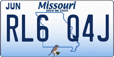 MO license plate RL6Q4J