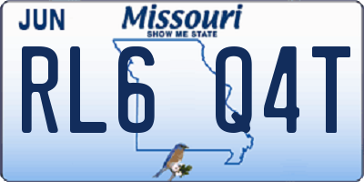 MO license plate RL6Q4T