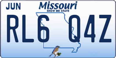 MO license plate RL6Q4Z