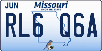 MO license plate RL6Q6A