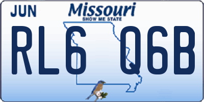 MO license plate RL6Q6B