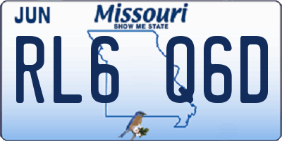 MO license plate RL6Q6D