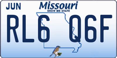 MO license plate RL6Q6F