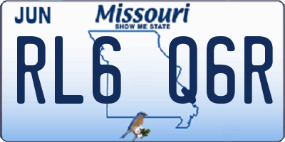 MO license plate RL6Q6R