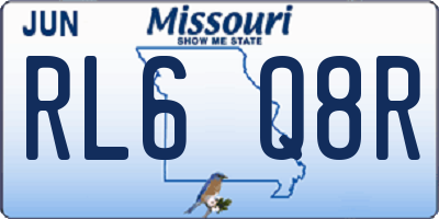 MO license plate RL6Q8R