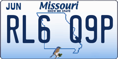 MO license plate RL6Q9P