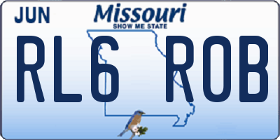 MO license plate RL6R0B