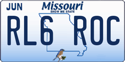 MO license plate RL6R0C