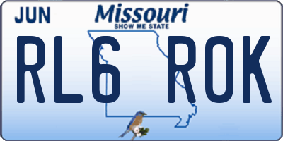 MO license plate RL6R0K