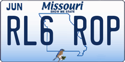 MO license plate RL6R0P