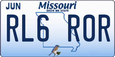 MO license plate RL6R0R