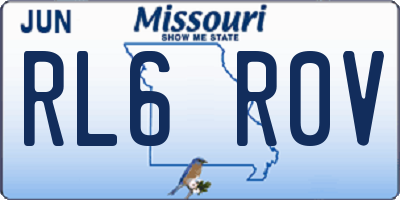 MO license plate RL6R0V
