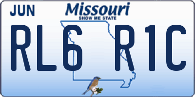 MO license plate RL6R1C