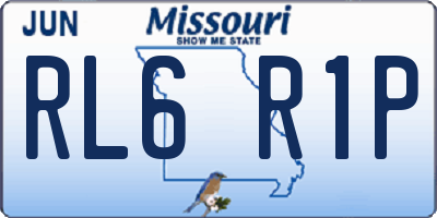 MO license plate RL6R1P