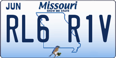 MO license plate RL6R1V