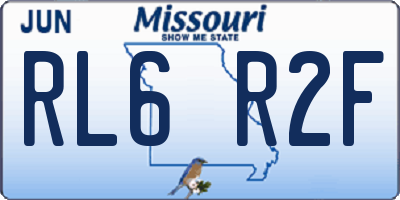 MO license plate RL6R2F