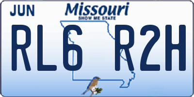 MO license plate RL6R2H