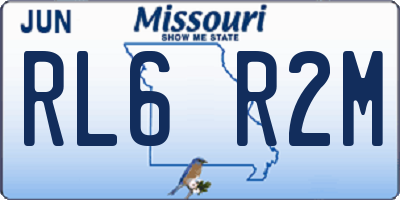 MO license plate RL6R2M