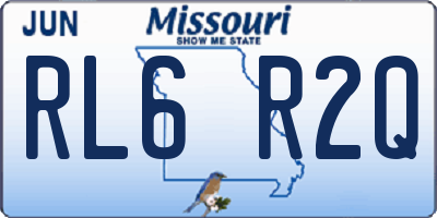 MO license plate RL6R2Q