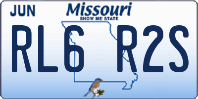 MO license plate RL6R2S