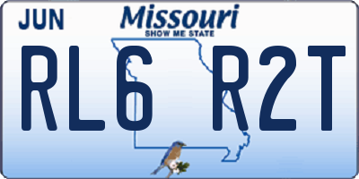 MO license plate RL6R2T