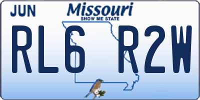 MO license plate RL6R2W