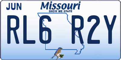 MO license plate RL6R2Y