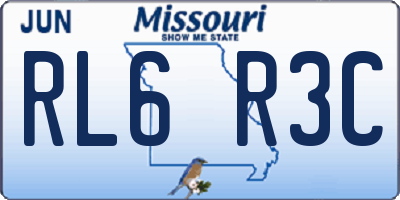 MO license plate RL6R3C