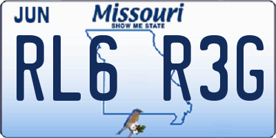 MO license plate RL6R3G